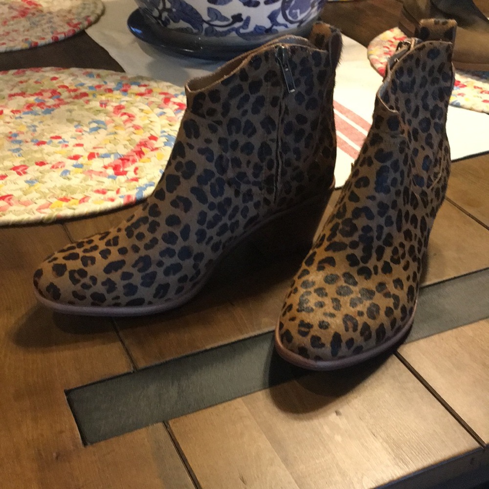 UGG calf hair leopard print short boots.Basically brand new never wore.